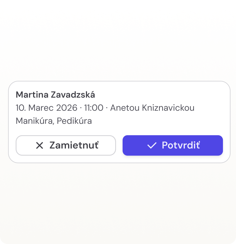 Schvalování rezervací