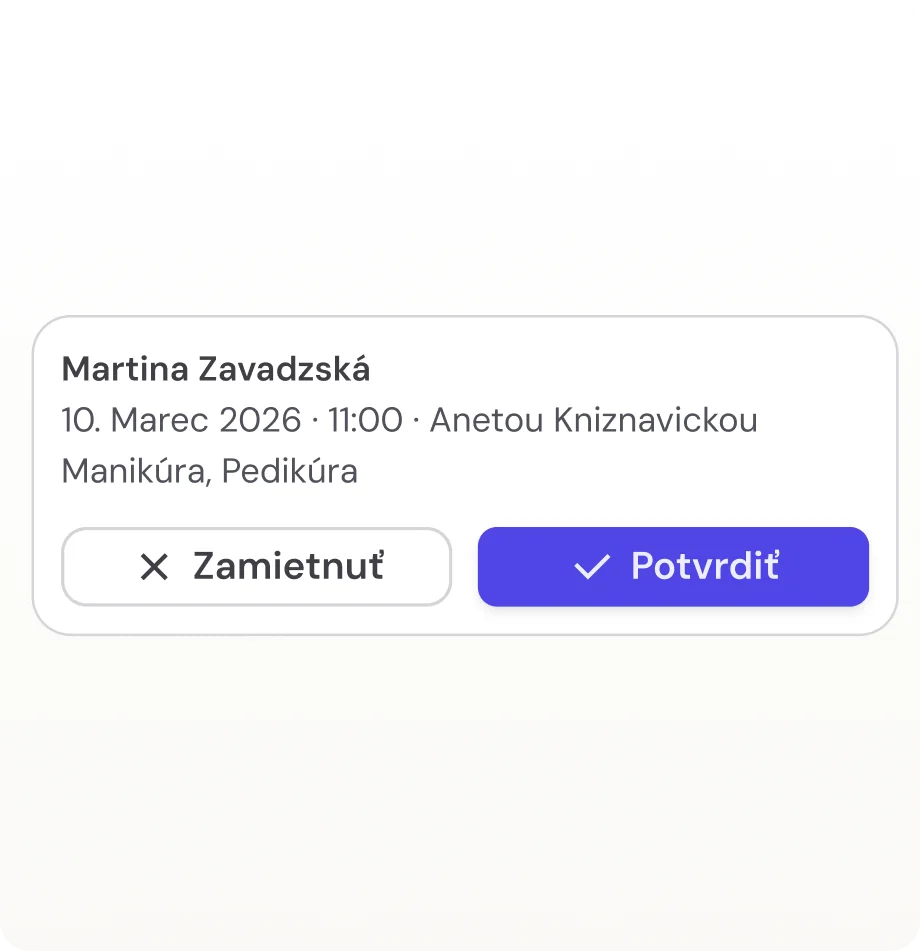 Schvalování rezervací