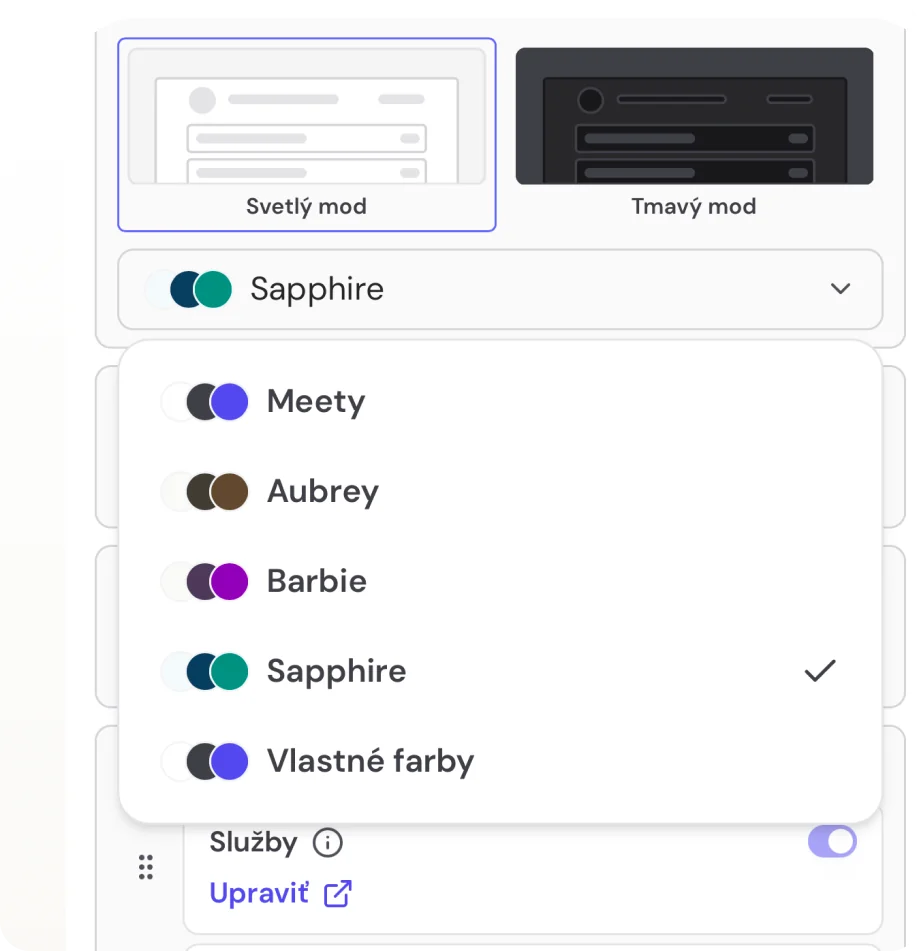 Vlastní design a barvy