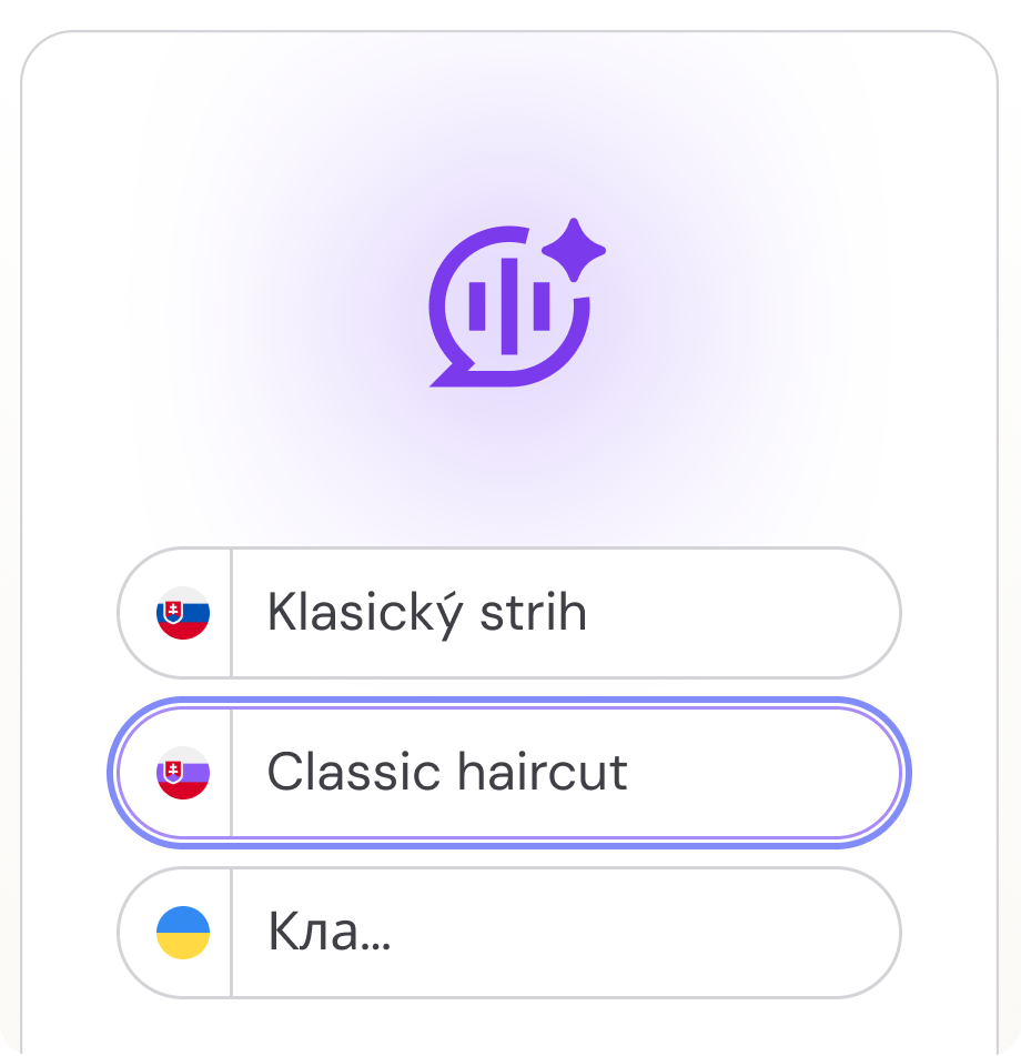 Multilingual page with AI