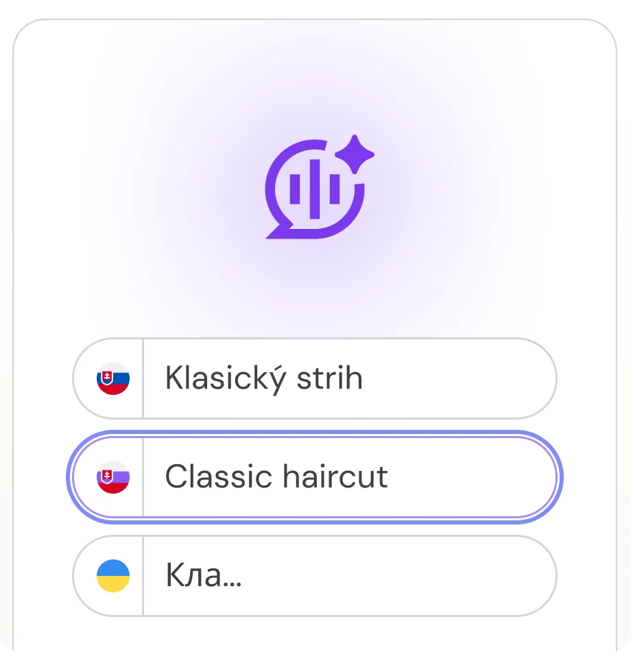 Vícejazyčná stránka s umělou inteligencí