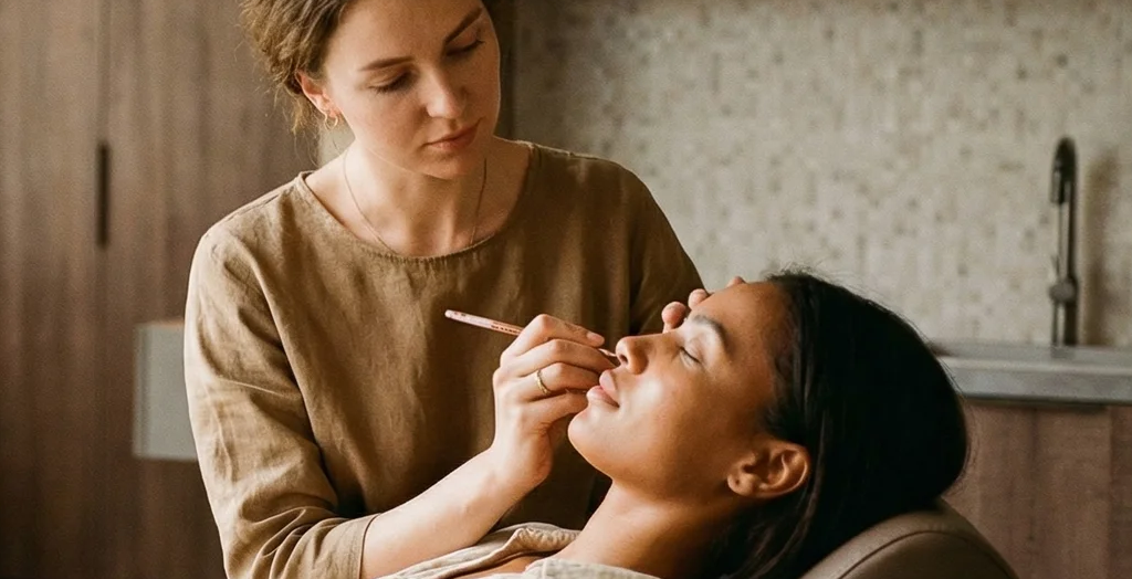 Permanent makeup treatment detail