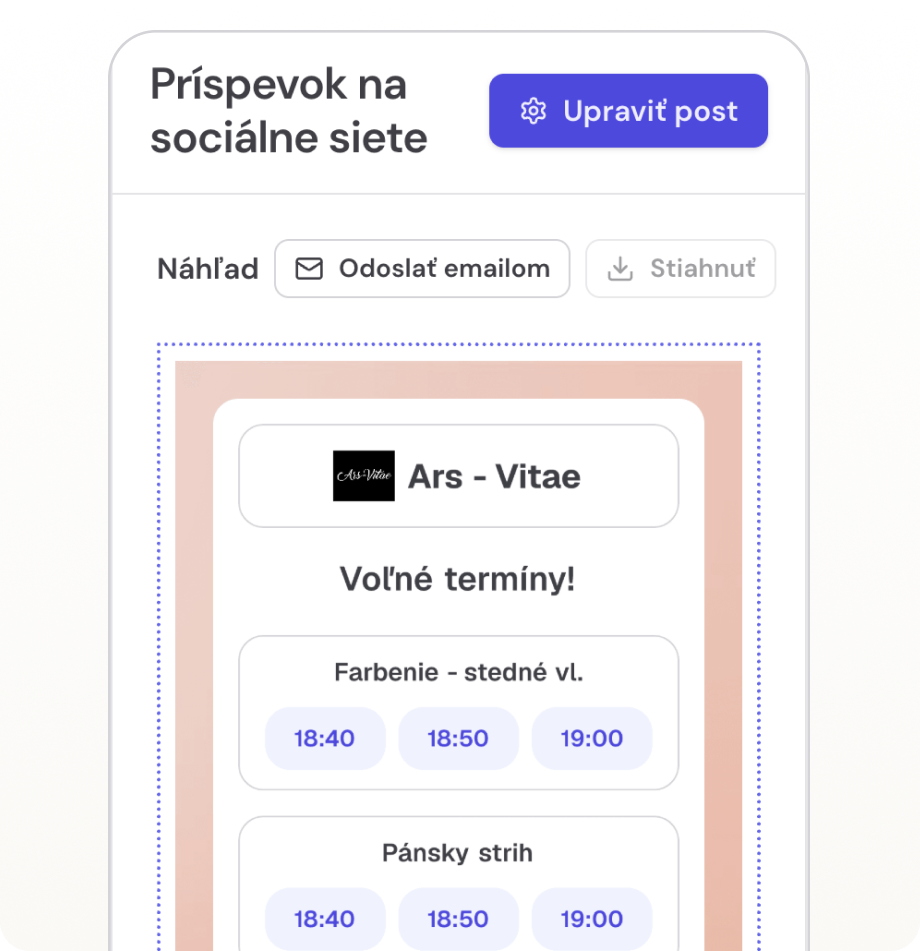 Generátor příspěvků na sociální sítě
