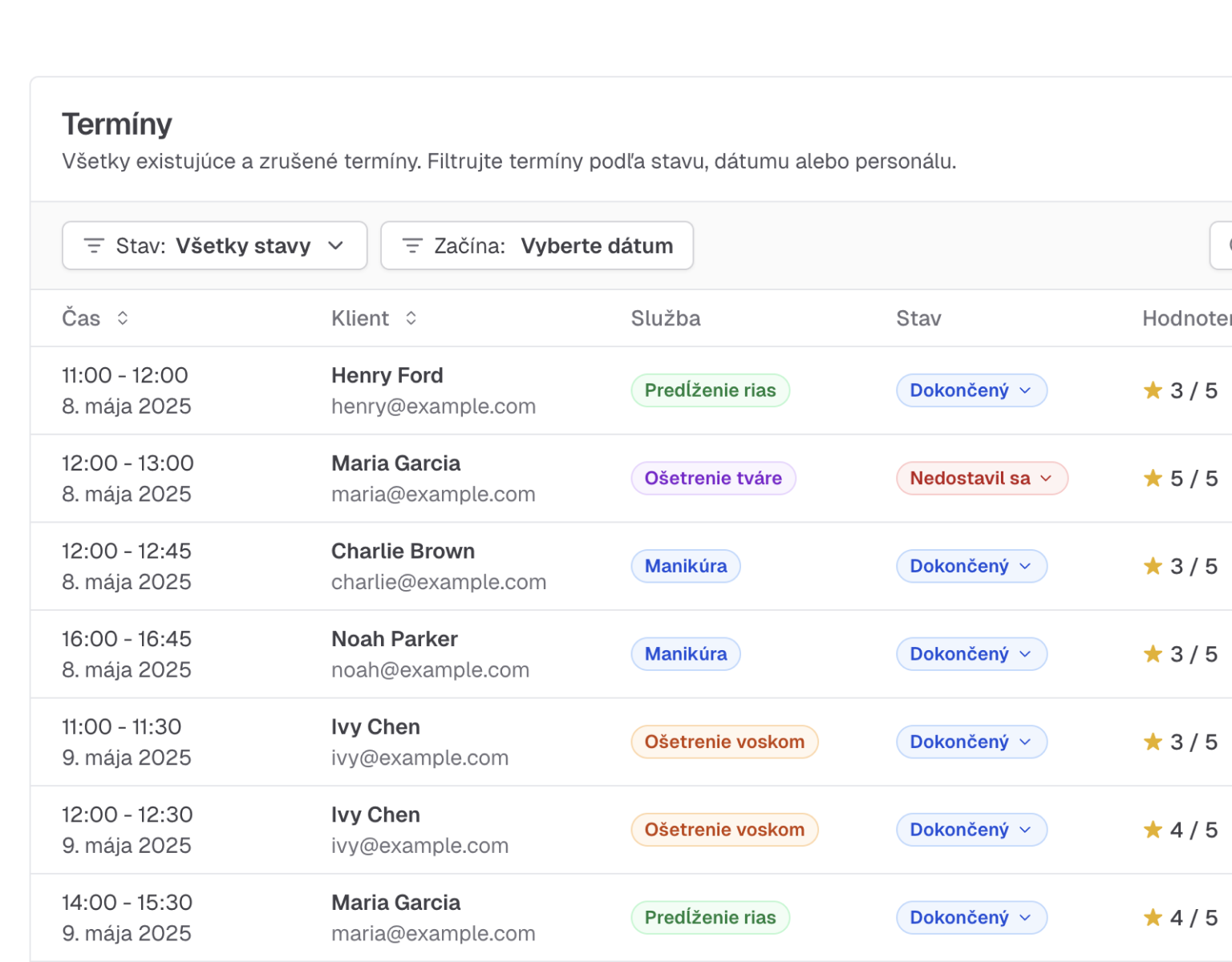 Client history and details in one click