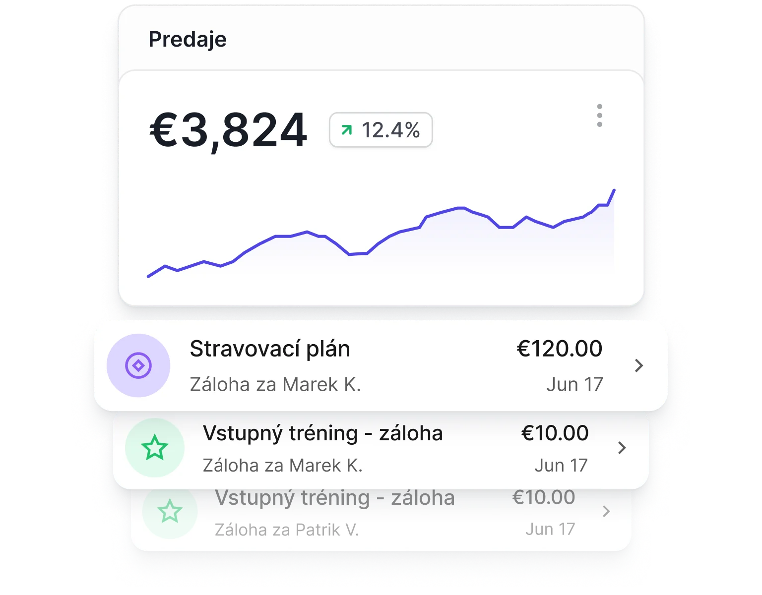Option for deposits or advance payments