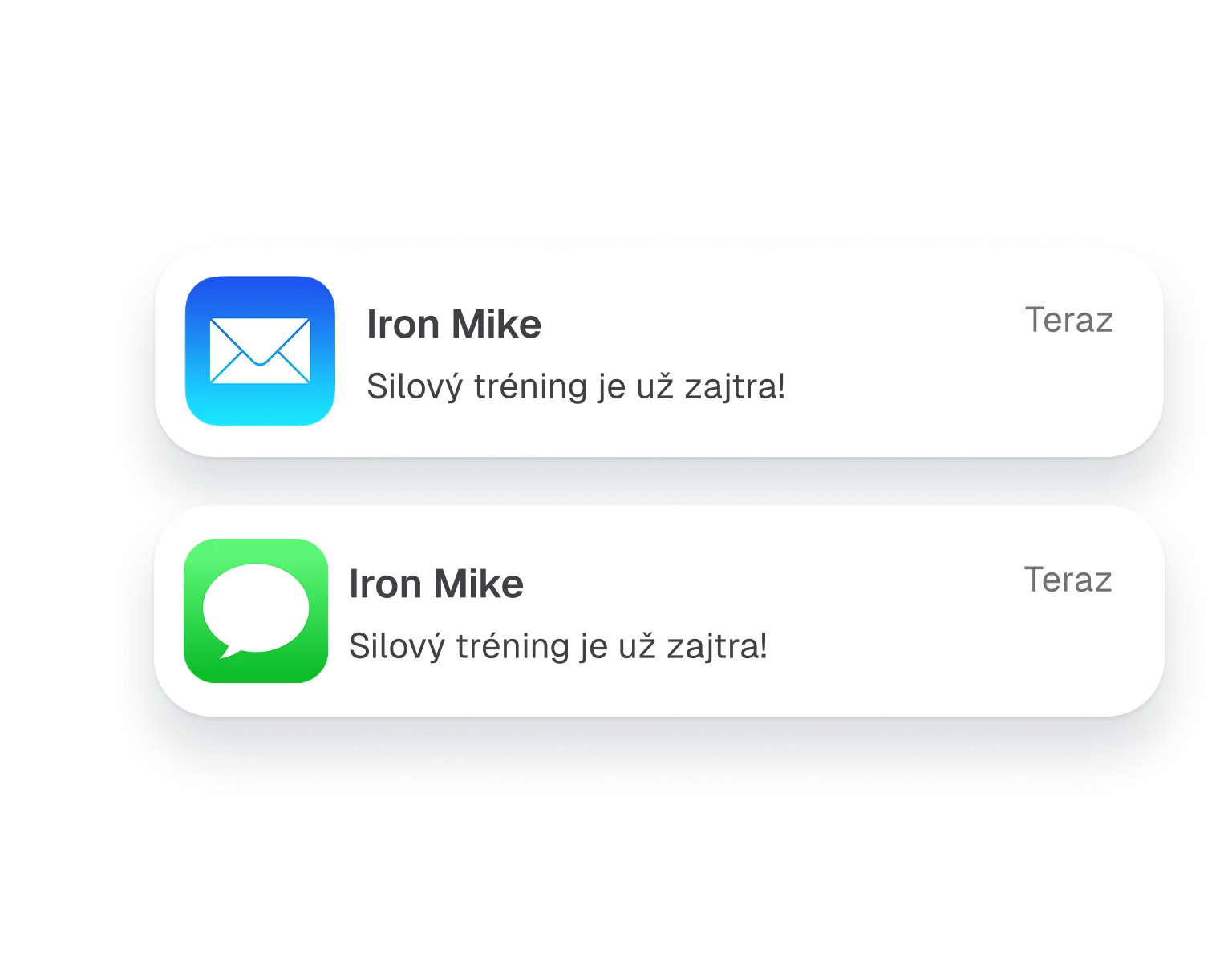 Reminders via email and SMS