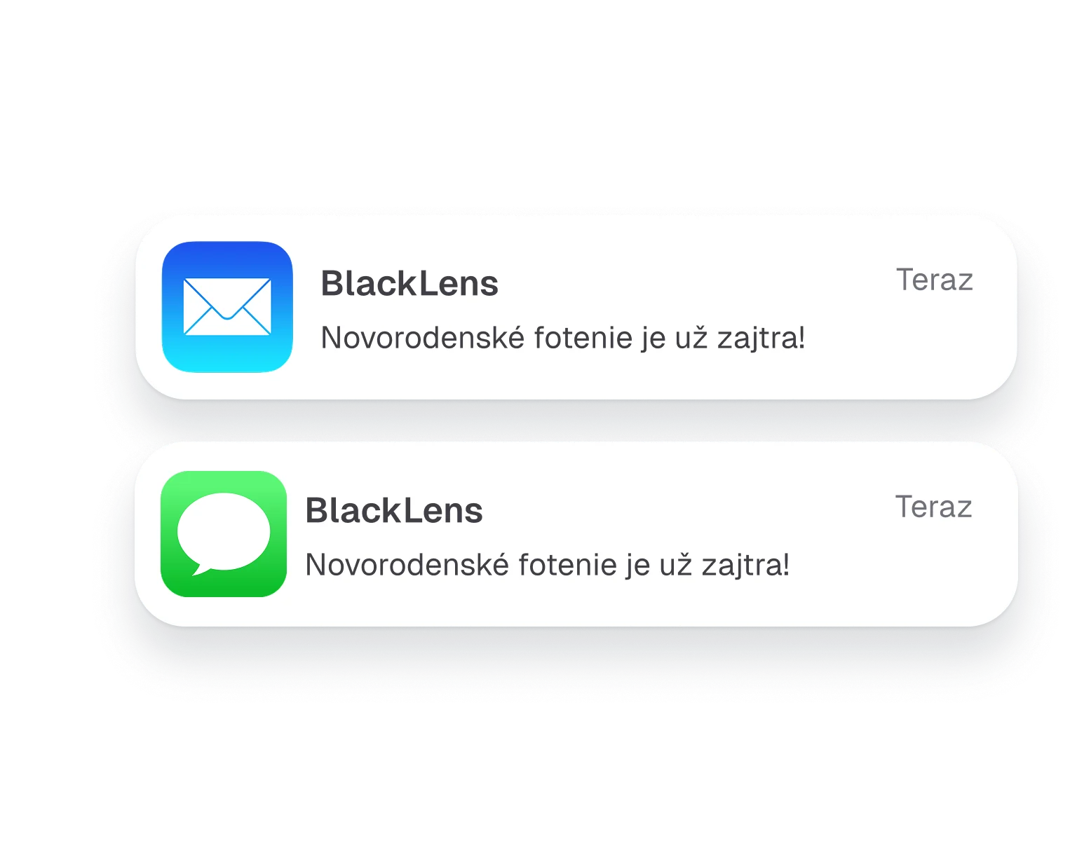 Reminders via email and SMS