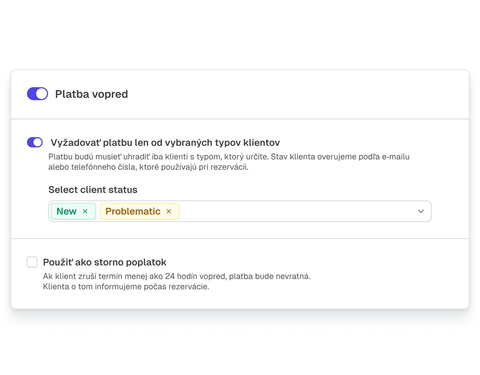 Payments Only from New Unverified Clients