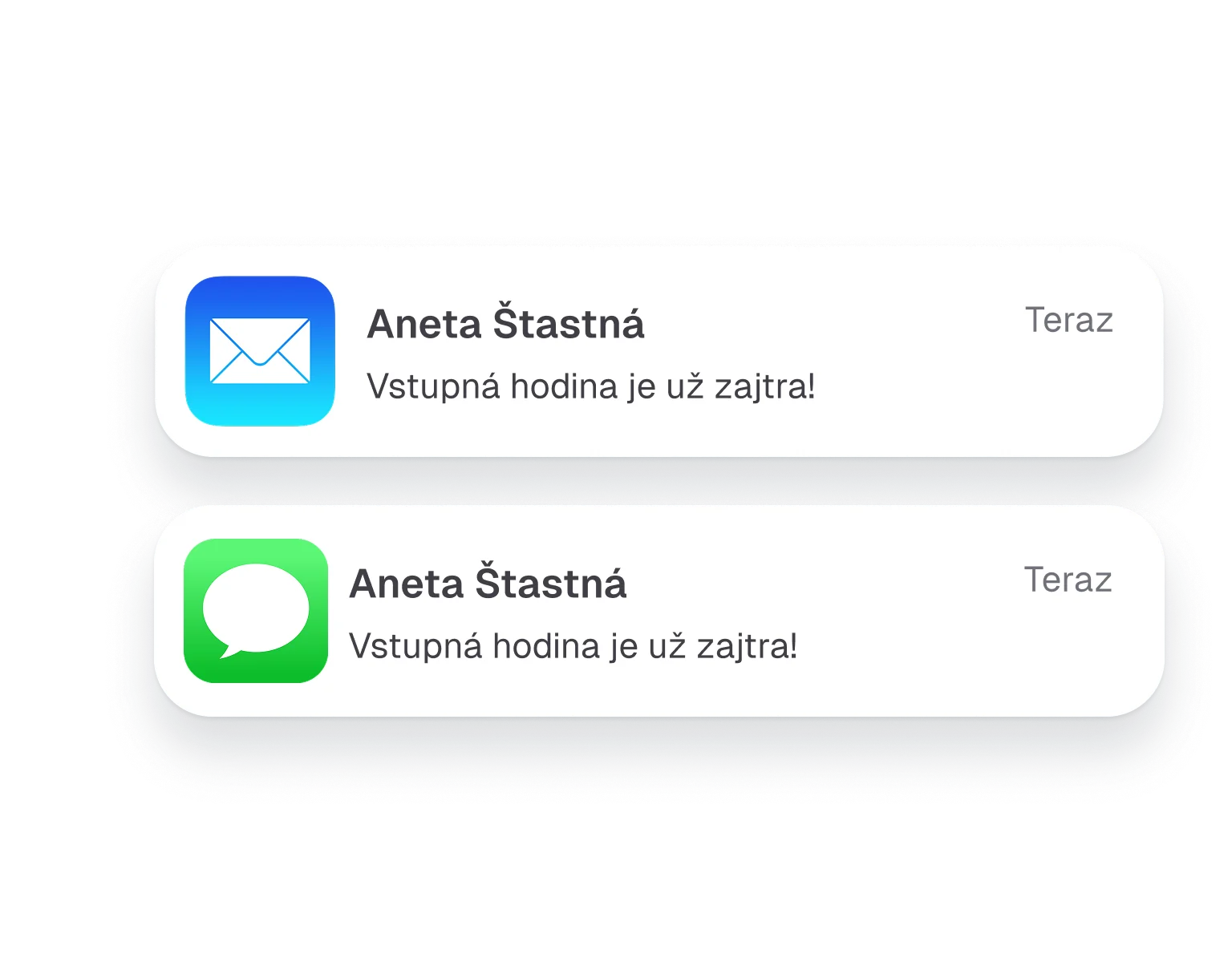 Připomínky přes e-mail i SMS