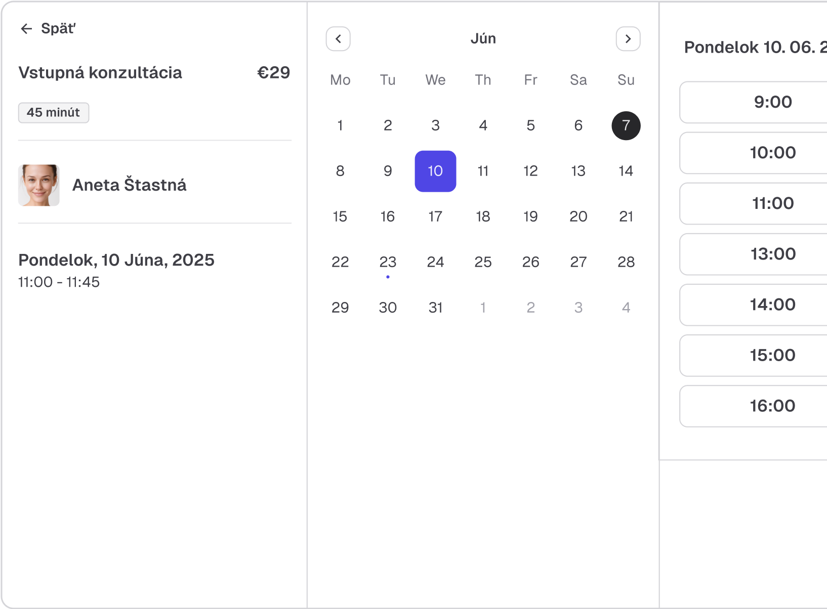Online bookings in a discreet environment